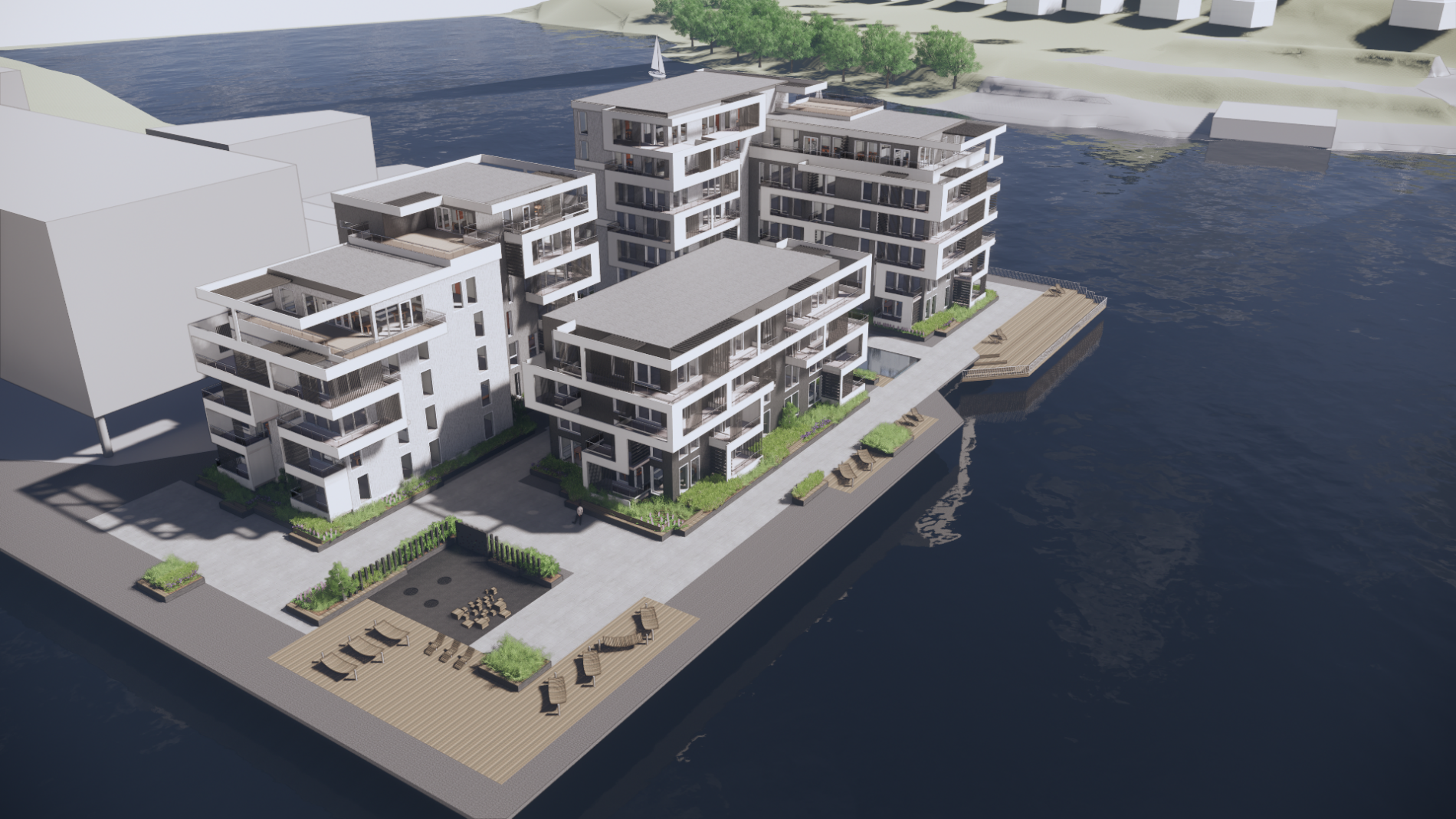 Klosterøya Skien: 70 leiligheter og parkering Klosterøya Skien: 70 leiligheter og parkering