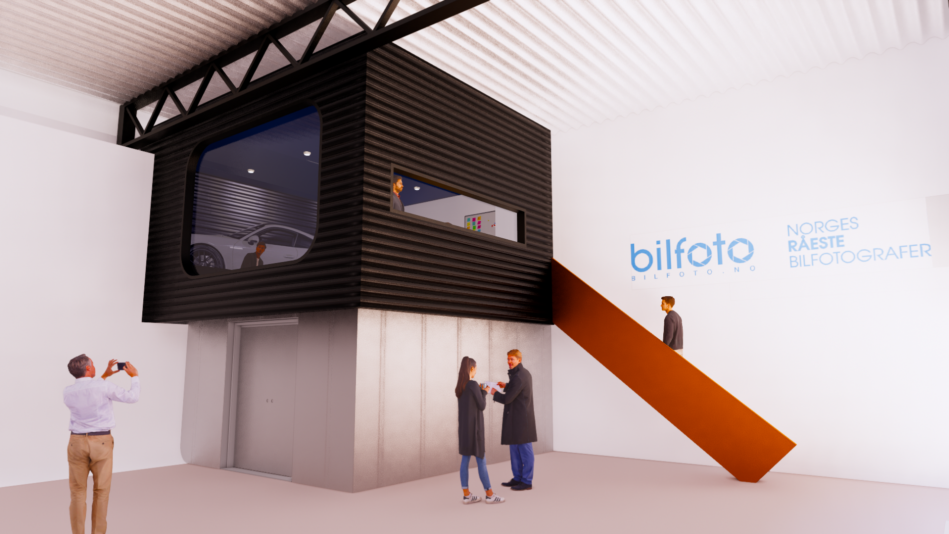 Innebygget kontor for Bilfoto i Stokke Innebygget kontor for Bilfoto i Stokke