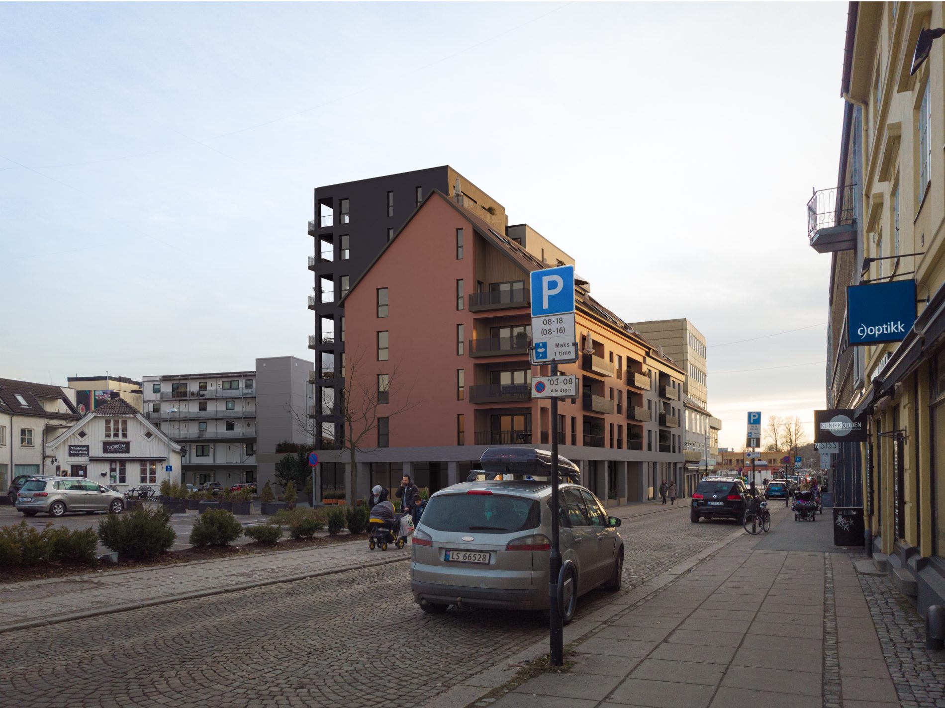Dokkenkvartalet i Sandefjord: 36 leiligheter og parkering