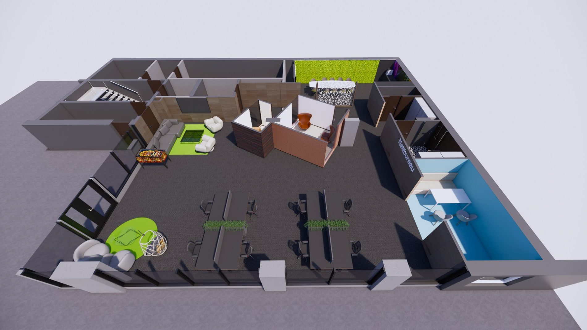 Innredning av nye lokaler i Kværndalen i Skien Innredning av nye lokaler i Kværndalen i Skien